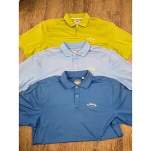 Callaway x-Series Men’s Golf Polo Shirts Performance Lot of 3 Size XL Blue Green